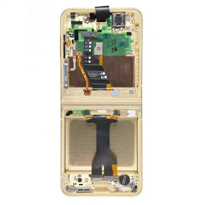 Samsung Galaxy Z Flip6 F741B OLED Screen Replacement with Frame GH82-35014B (Service Pack)-Yellow SP - Service Pack OEM