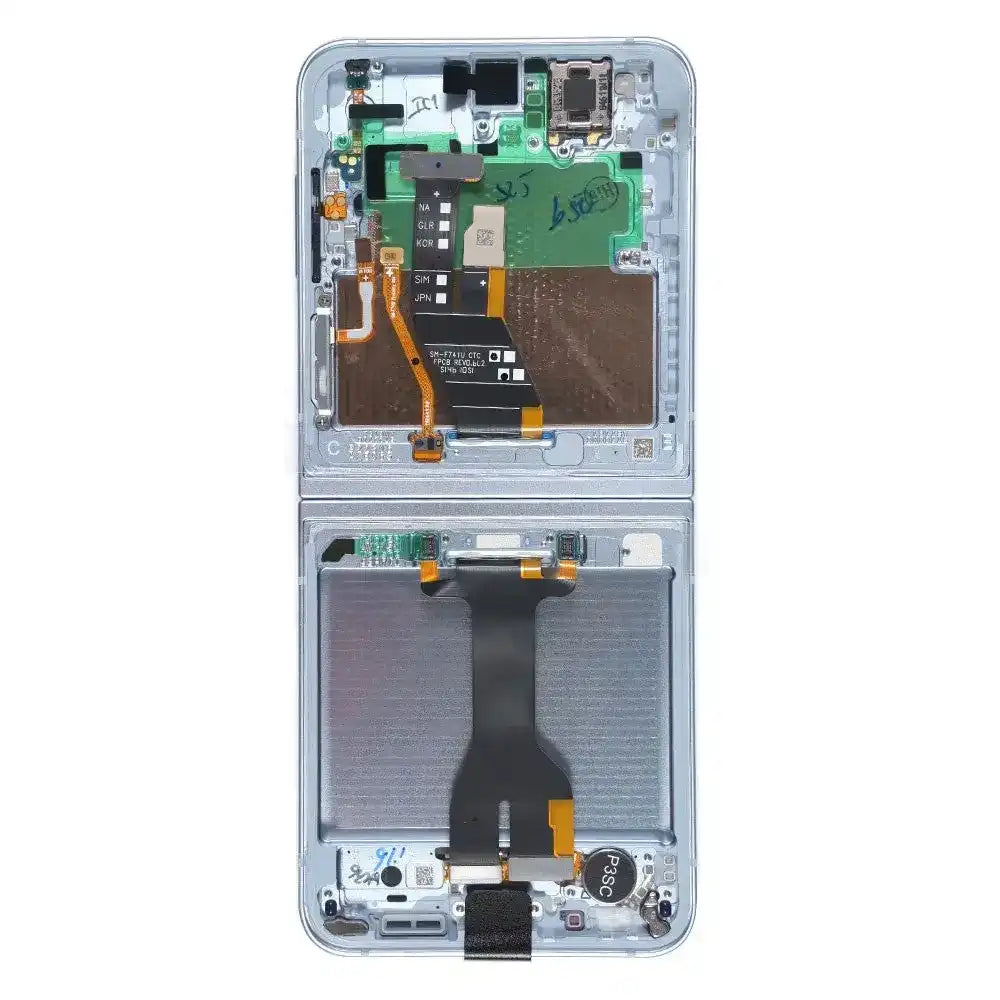 Samsung Galaxy Z Flip6 F741B OLED Screen Replacement with Frame GH82-35014C (Service Pack)-Blue SP - Service Pack OEM