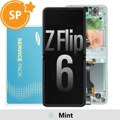 Samsung Galaxy Z Flip6 F741B OLED Screen Replacement with Frame GH82-35014D (Service Pack)-Mint SP - Service Pack OEM