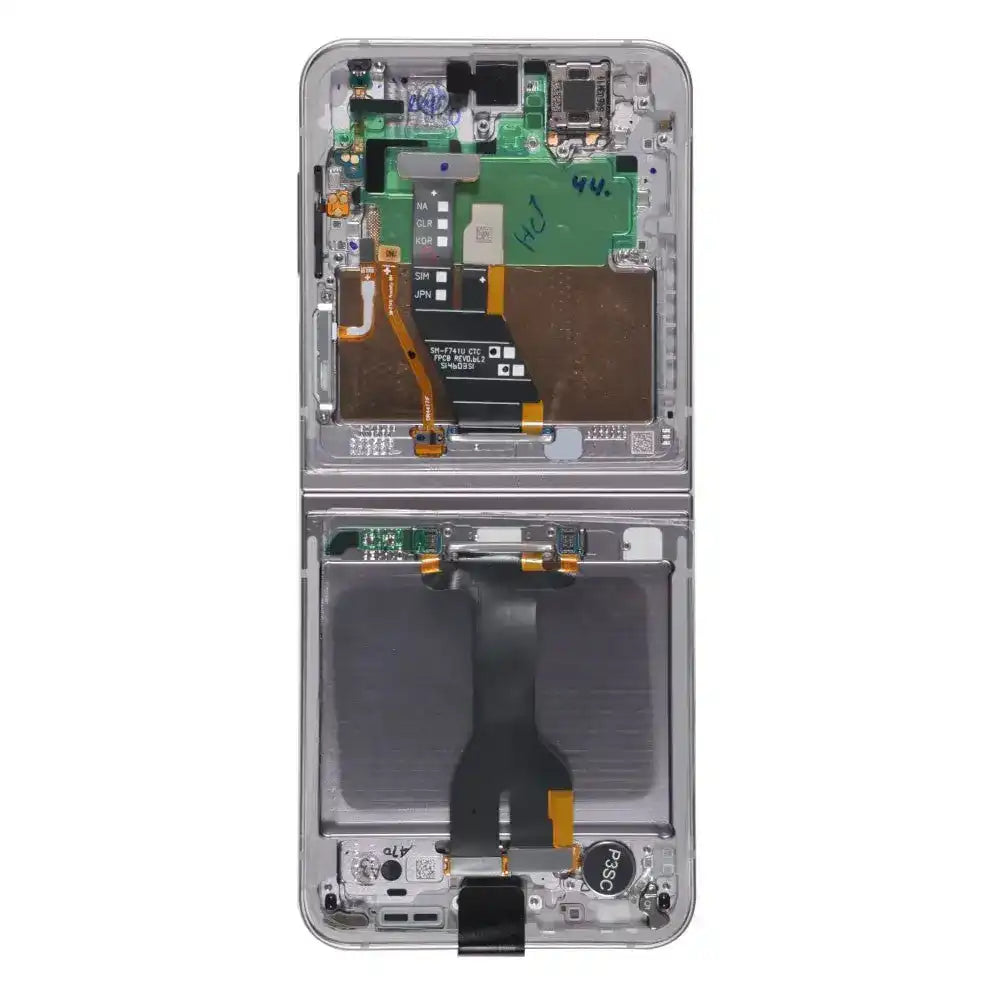Samsung Galaxy Z Flip6 F741B Screen Replacement with Frame GH82-35014A (Service Pack)-Silver Shadow SP - Service Pack OEM