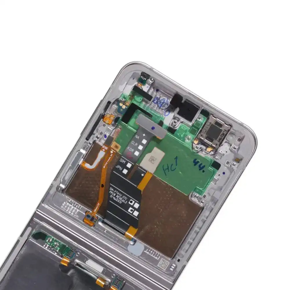 Samsung Galaxy Z Flip6 F741B Screen Replacement with Frame GH82-35014A (Service Pack)-Silver Shadow SP - Service Pack OEM