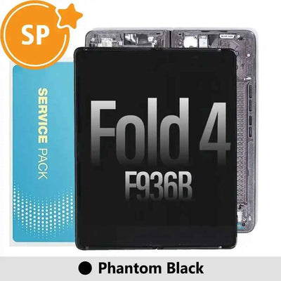 Samsung Galaxy Z Fold4 F936B Screen Replacement with Frame H82-29461A (Service Pack)-Phantom Black
