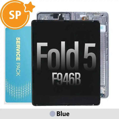 Samsung Galaxy Z Fold5 F946B OLED Screen Replacement with Frame GH82-34738C (Service Pack)-Blue