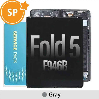 Samsung Galaxy Z Fold5 F946B OLED Screen Replacement with Frame GH82-34738D (Service Pack)-Gray