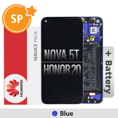 (Service Pack) LCD Screen Repair for Huawei Honor 20 nova 5T 02352TNQ -Blue SP - Service Pack OEM