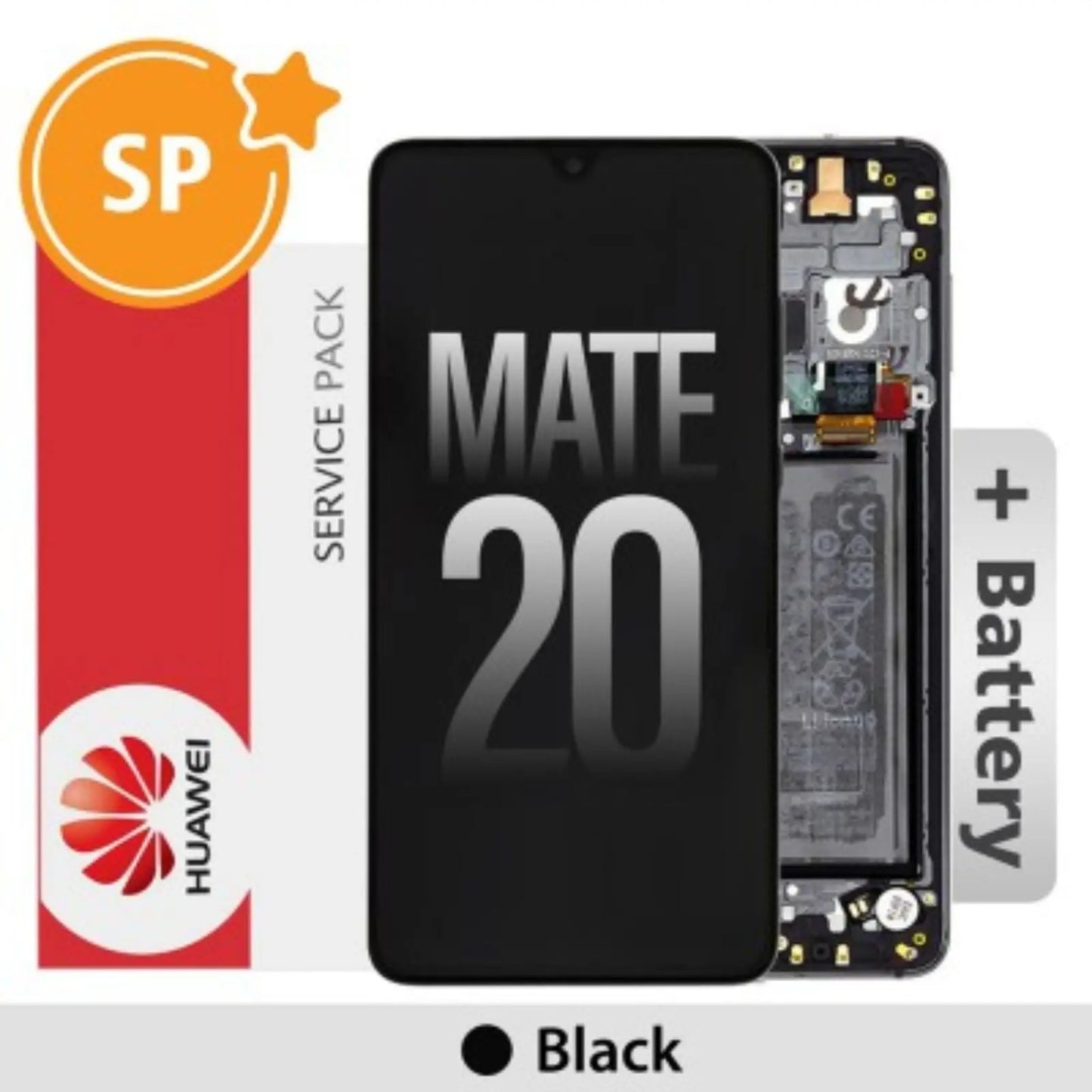 (Service Pack) LCD Screen Repair for Huawei Mate 20 02352ETG -Black SP - Service Pack OEM