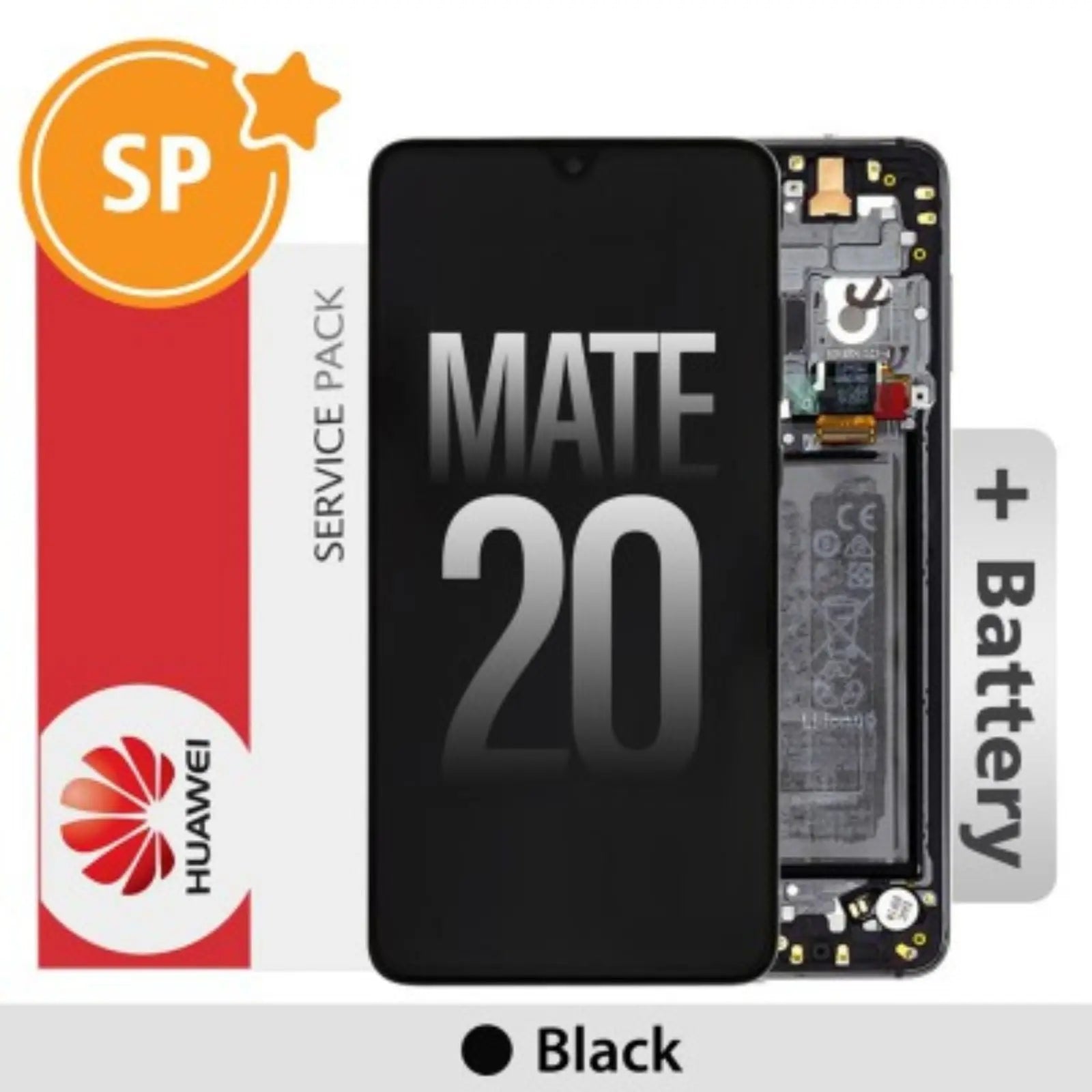 (Service Pack) LCD Screen Repair for Huawei Mate 20 02352ETG -Black SP - Service Pack OEM