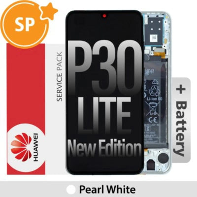 (Service Pack) LCD Screen Repair for Huawei P30 Lite New Edition 2020 02353FQB -Pearl White-This is 2020 new edition, not 2019 edition, please read carefully before purchase SP - Service Pack OEM