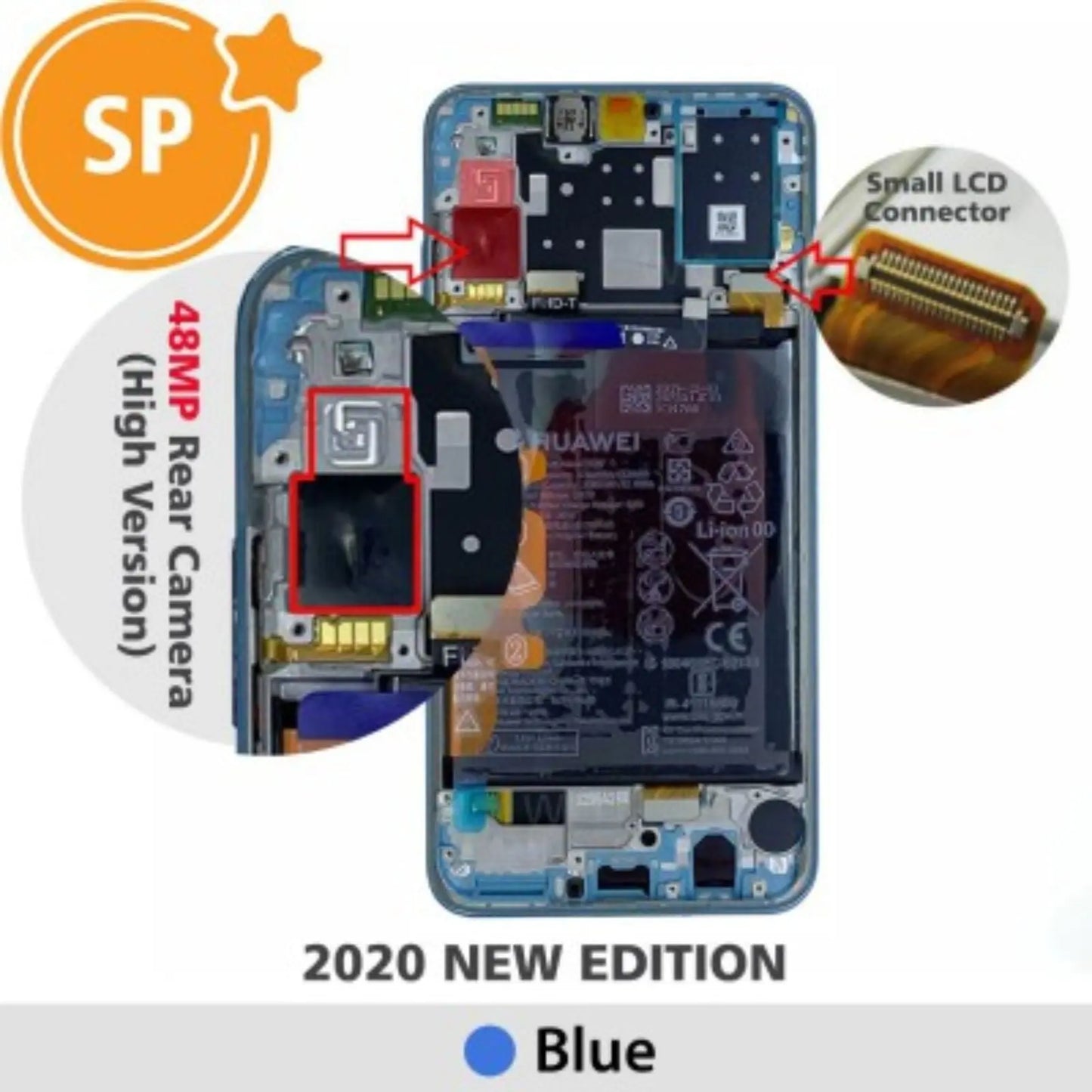 (Service Pack) LCD Screen Repair for Huawei P30 Lite New Edition 2020 02353FQE -Blue- This is 2020 new edition, not 2019 edition, please read carefully before purchase SP - Service Pack OEM