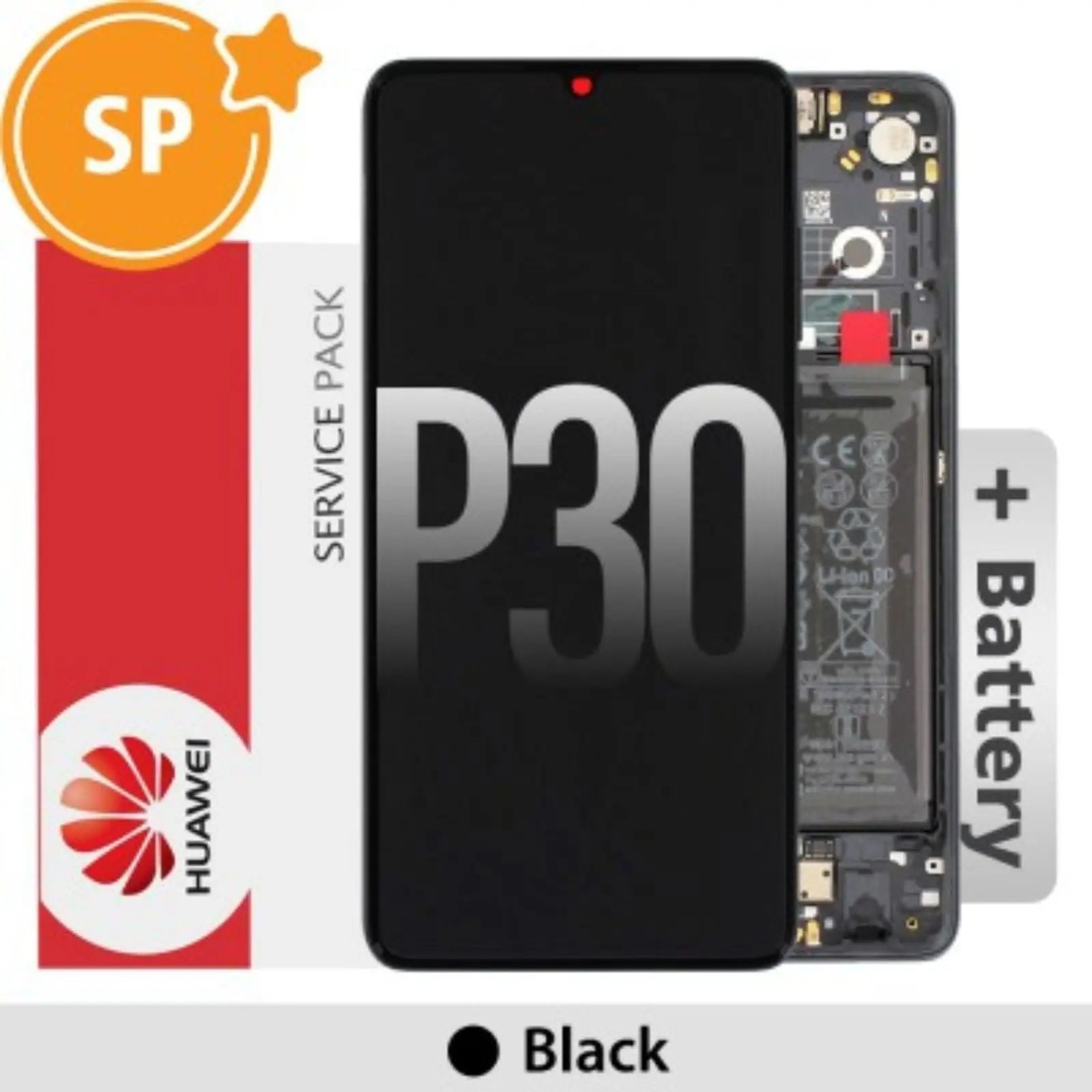 (Service Pack) LCD Screen Repair for Huawei P30 New Edition 02354HLT (New Version) -Black SP - Service Pack OEM