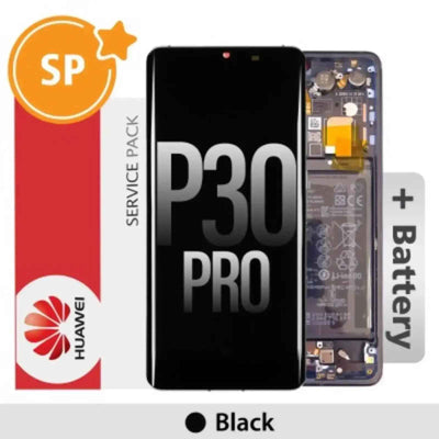 (Service Pack) LCD Screen Repair for Huawei P30 Pro with Battery 02352PBT -Black