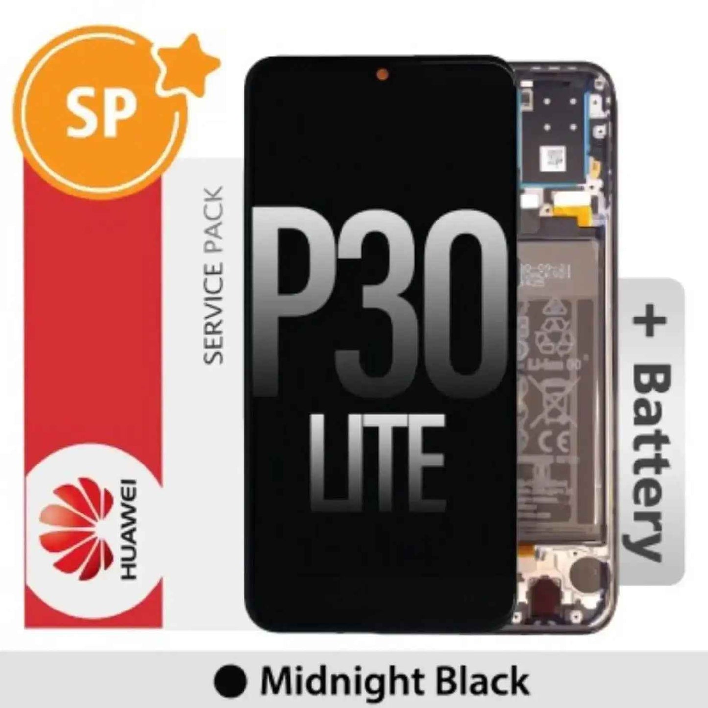 (Service Pack) LCD Screen Repair for Huawei P30 lite (24MP Rear Camera 2019 Edition) 02352PJM -Midnight Black-Australian (Service Pack) LCD Screen Repair for Huawei sell this version at local