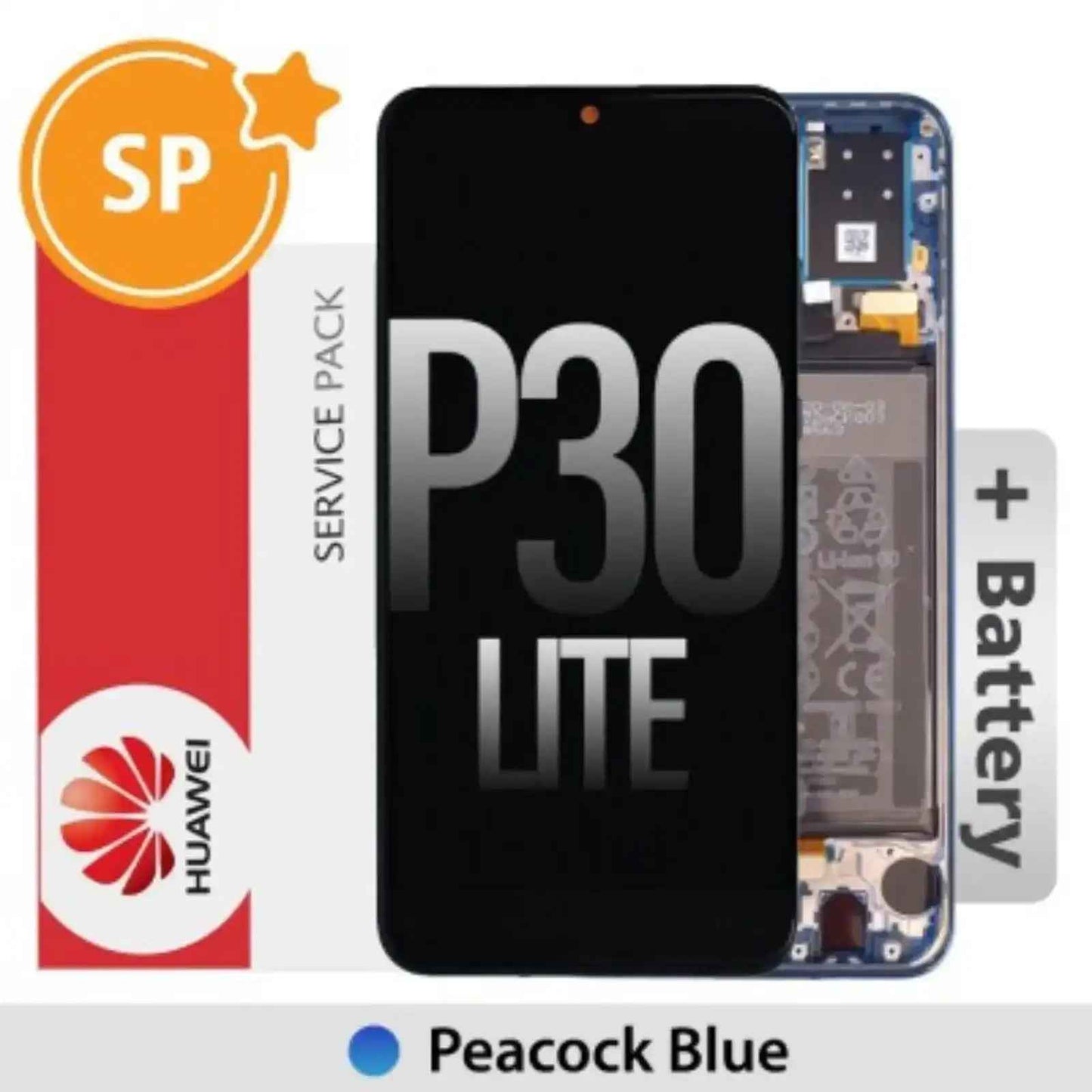 (Service Pack) LCD Screen Repair for Huawei P30 lite (24MP Rear Camera 2019 Edition) 02352PJP -Peacock Blue-Australian (Service Pack) LCD Screen Repair for Huawei sell this version at local