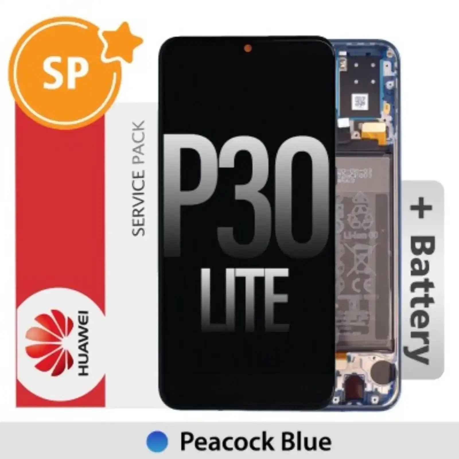 (Service Pack) LCD Screen Repair for Huawei P30 lite (24MP Rear Camera 2019 Edition) 02352PJP -Peacock Blue-Australian (Service Pack) LCD Screen Repair for Huawei sell this version at local