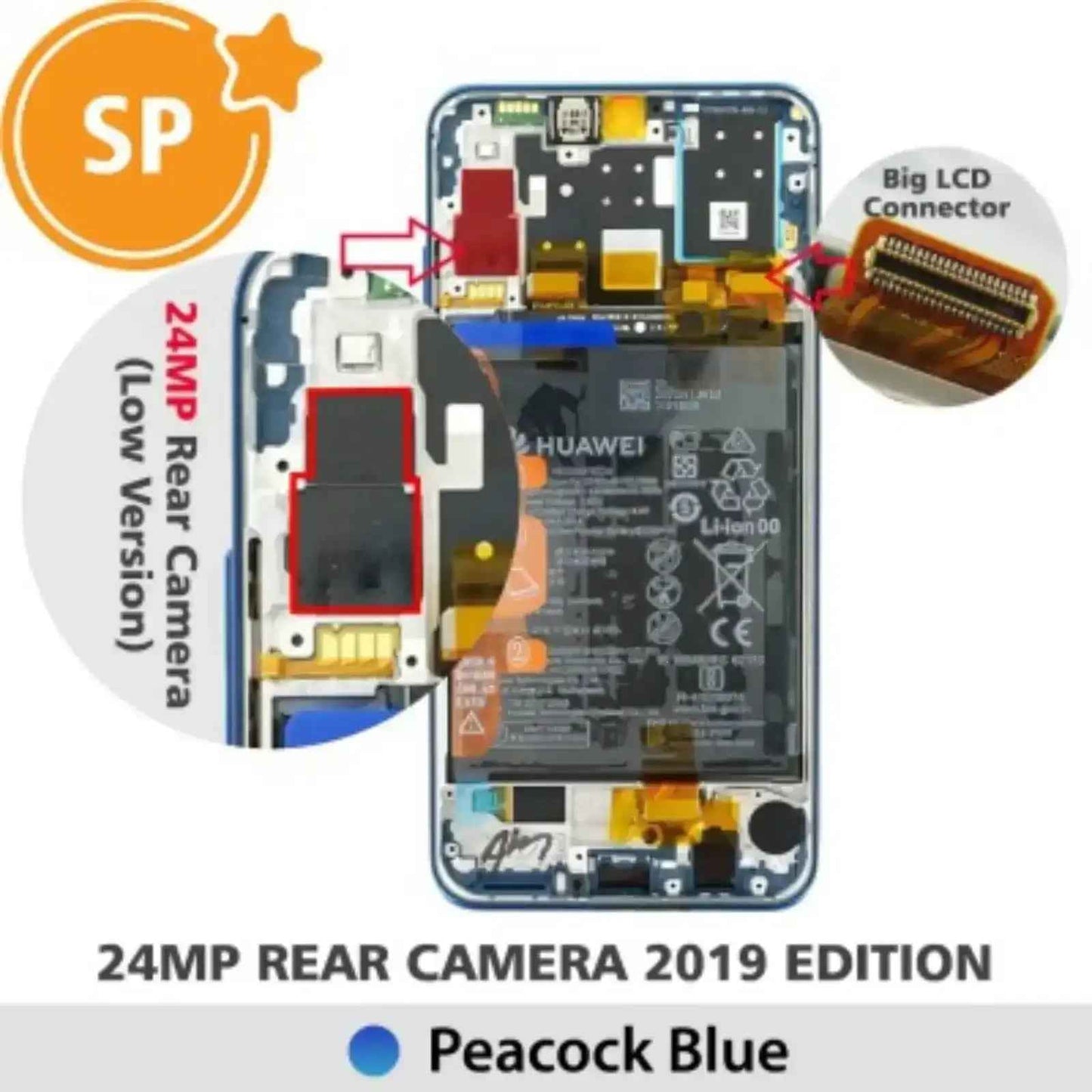(Service Pack) LCD Screen Repair for Huawei P30 lite (24MP Rear Camera 2019 Edition) 02352PJP -Peacock Blue-Australian (Service Pack) LCD Screen Repair for Huawei sell this version at local