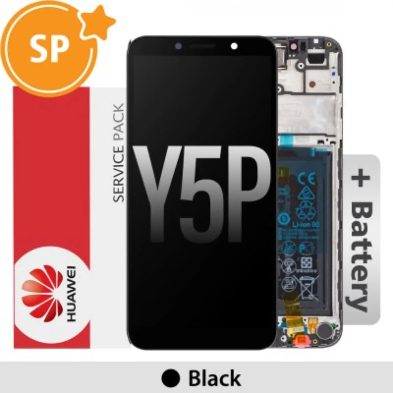 (Service Pack) LCD Screen Repair for Huawei Y5p (Service Pack) LCD Screen 02353RJP -Black SP - Service Pack OEM