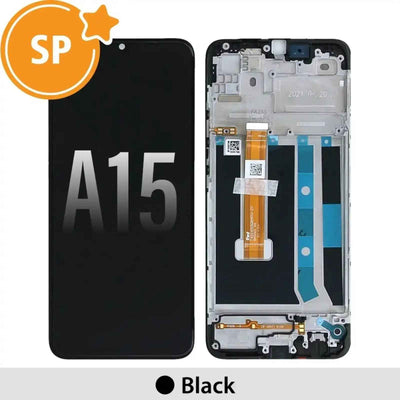 (Service Pack) LCD Screen Repair for OPPO A15 4907272 with Frame -Black