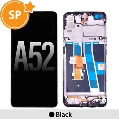 (Service Pack) LCD Screen Repair for OPPO A52 4904028 with Frame -Black