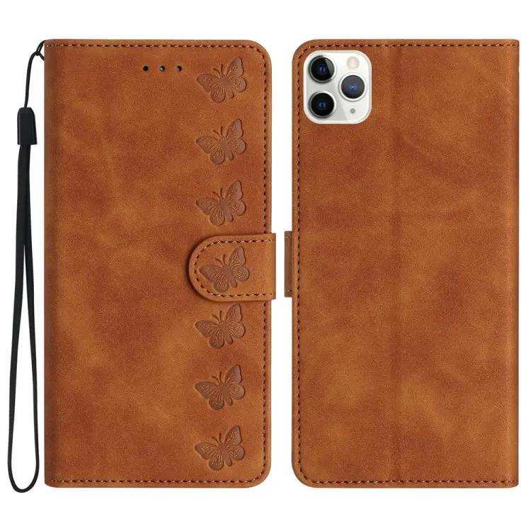 Seven Butterflies Embossed Leather Phone Case MyMobile