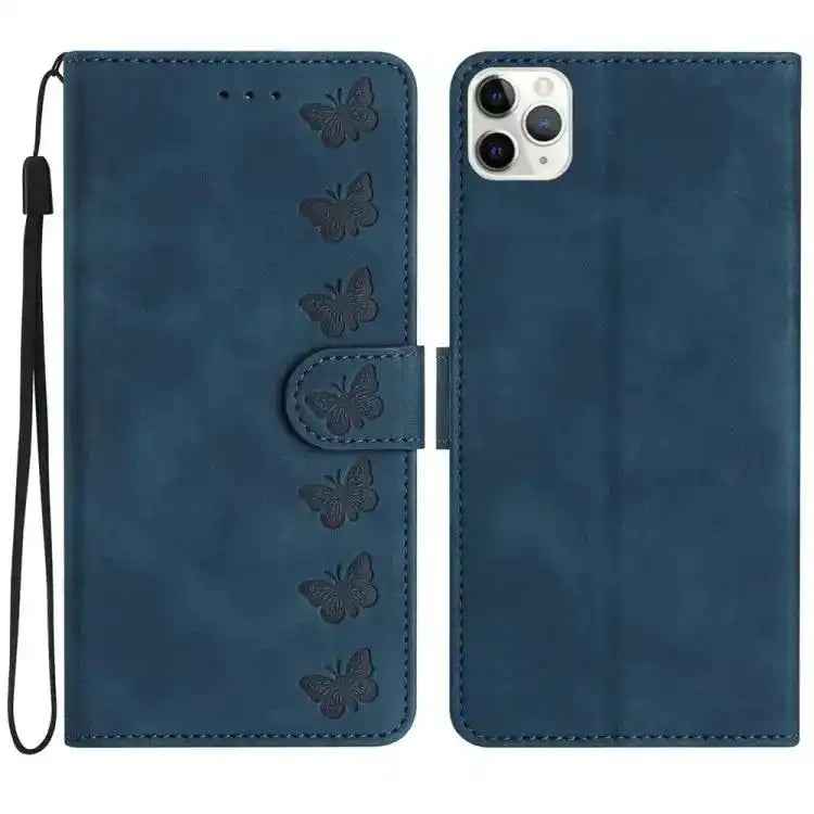 Seven Butterflies Embossed Leather Phone Case