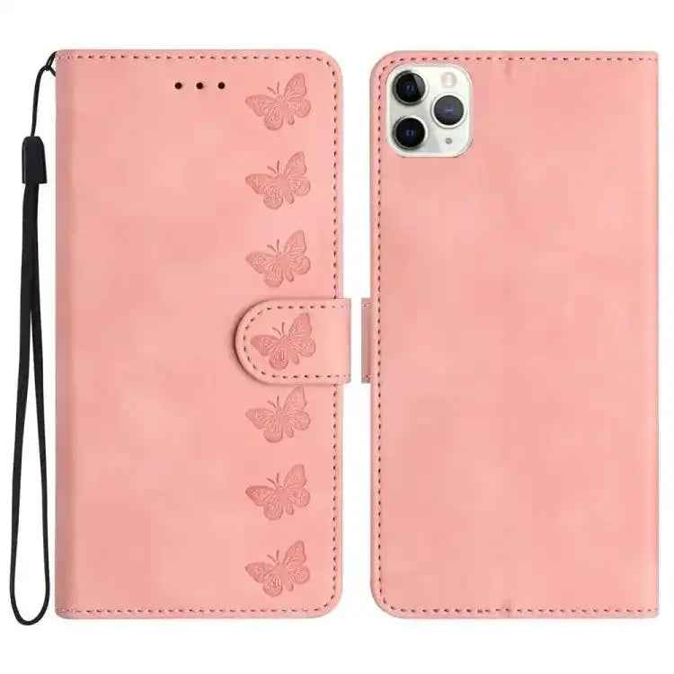 Seven Butterflies Embossed Leather Phone Case