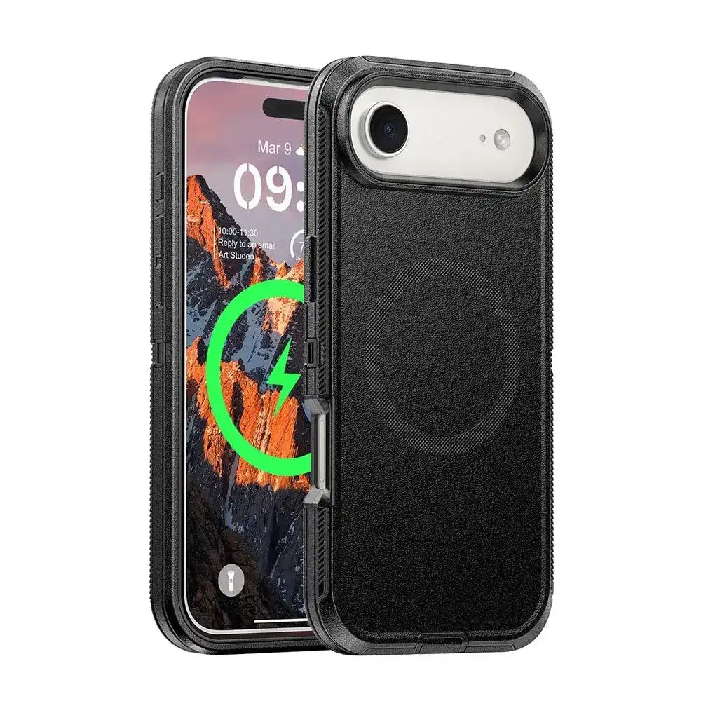 Shockproof Robot Armor Hard Plastic Belt Clip Case Cover With Magnetic Ring for iPhone 17 Air Shockproof