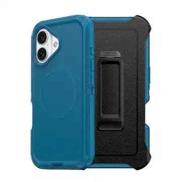 Shockproof Robot Armor Hard Plastic Belt Clip Case Cover With Magnetic Ring for iPhone 17