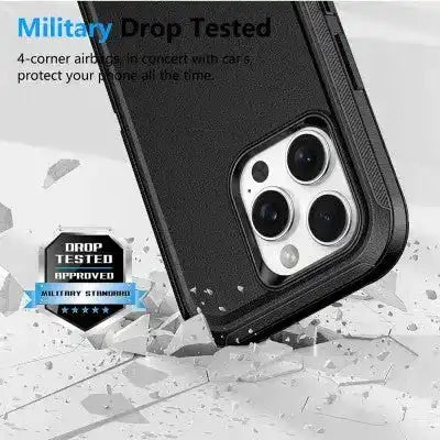Shockproof Robot Armor Hard Plastic Case with Belt Clip for iPhone 16 Pro Max Shockproof