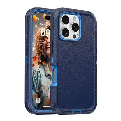 Shockproof Robot Armor Hard Plastic Case with Belt Clip for iPhone 16 Pro Shockproof