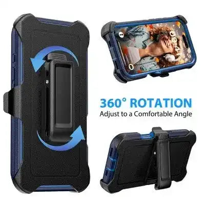 Shockproof Robot Armor Hard Plastic Case with Belt Clip for iPhone 16 Pro Shockproof