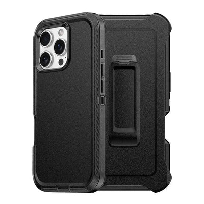 Shockproof Robot Armor Hard Plastic Case with Belt Clip for iPhone 16 Pro Shockproof