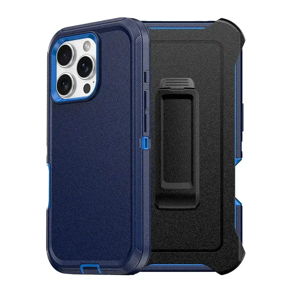 Shockproof Robot Armor Hard Plastic Case with Belt Clip for iPhone 16 Pro Shockproof