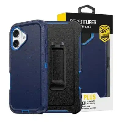 Shockproof Robot Armor Hard Plastic Case with Belt Clip for iPhone 16 Shockproof