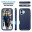 Shockproof Robot Armor Hard Plastic Case with Belt Clip for iPhone 16 Shockproof
