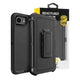 Shockproof Robot Armor Hard Plastic Case with Belt Clip for iPhone 16e-Black