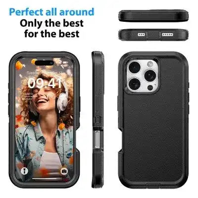 Shockproof Robot Armor Hard Plastic Magsafe Case with Belt Clip for iPhone 16 Pro Shockproof
