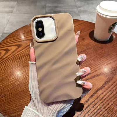 Solid Color Wave Texture TPU Phone Case MyMobile