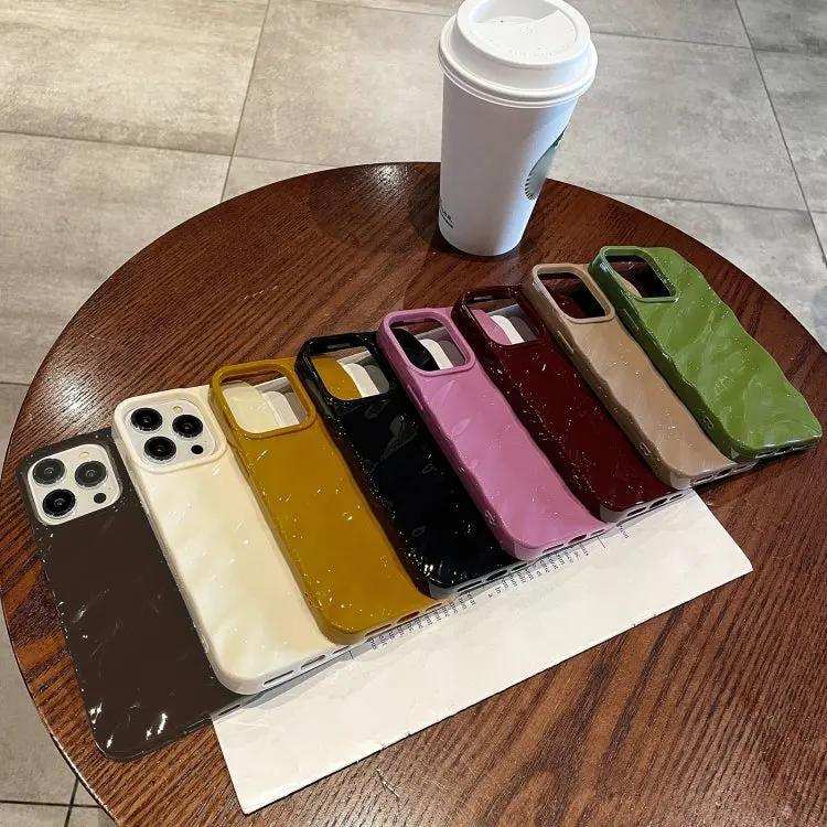 Solid Color Wave Texture TPU Phone Case MyMobile