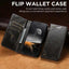 Suteni Baroque Calf Texture Buckle Wallet Leather Phone Case Suteni