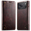Suteni Baroque Calf Texture Buckle Wallet Leather Phone Case Suteni