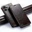 Suteni Baroque Calf Texture Buckle Wallet Leather Phone Case Suteni