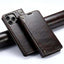 Suteni Baroque Calf Texture Buckle Wallet Leather Phone Case Suteni
