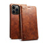 Suteni Baroque Calf Texture Buckle Wallet Leather Phone Case Suteni