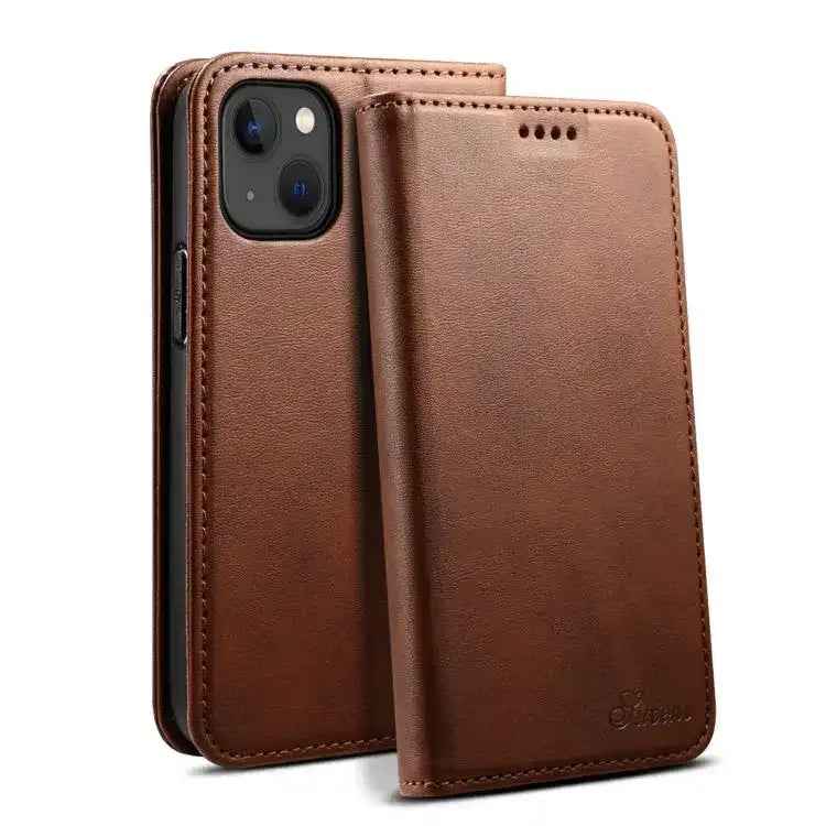 Suteni Calf Texture Horizontal Flip Leather Phone Case