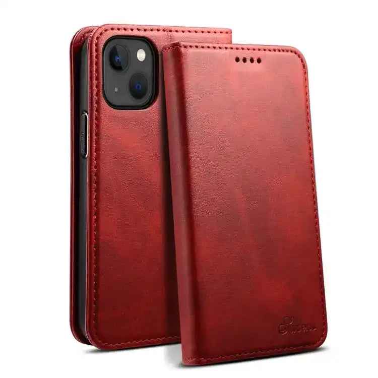 Suteni Calf Texture Horizontal Flip Leather Phone Case