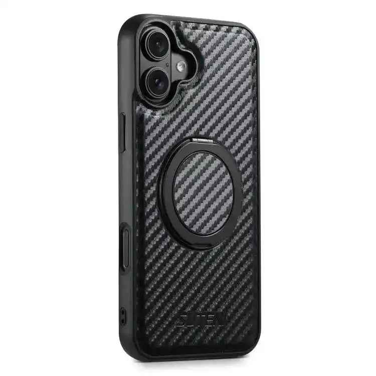 Suteni G3 Carbon Fiber Leather 360 Rotation Holder MagSafe Phone Case