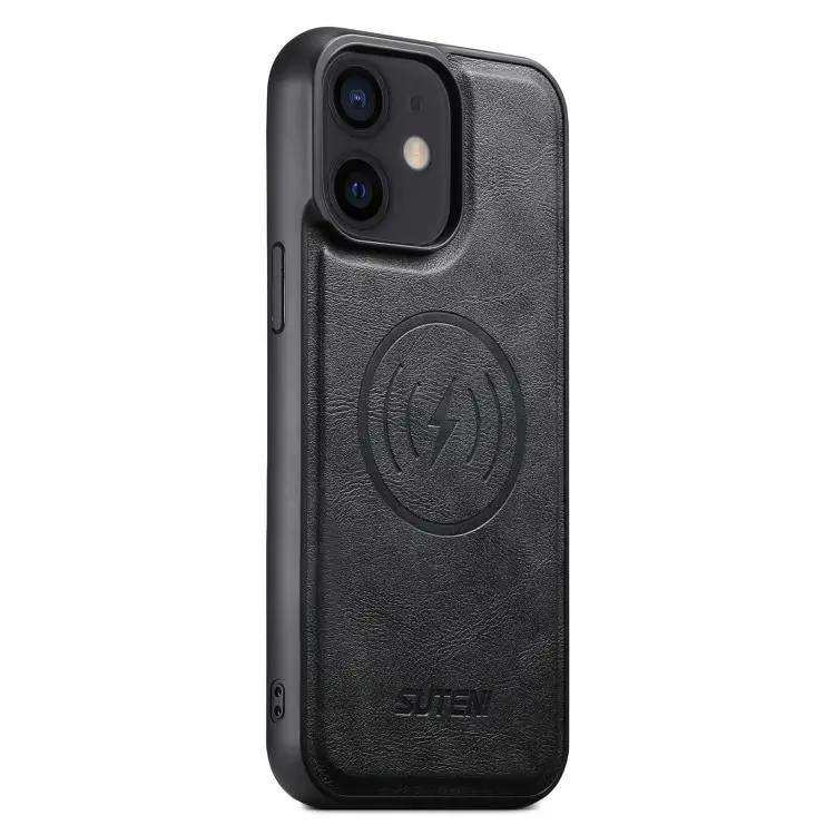 Suteni G5 Cowhide Leather MagSafe Magnetic Phone Case Suteni