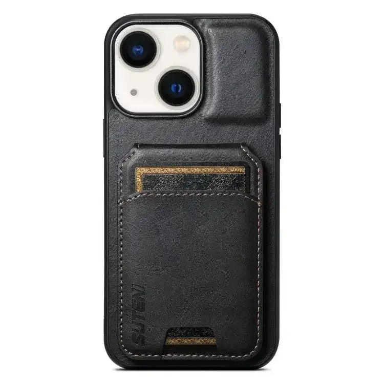 Suteni H02 Leather Wallet Stand Back Phone Case Suteni