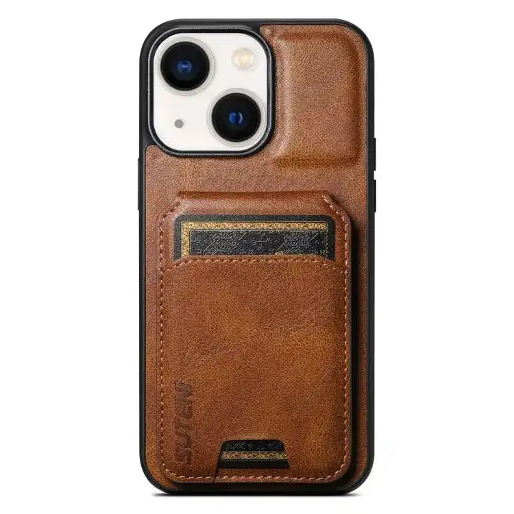 Suteni H02 Leather Wallet Stand Back Phone Case Suteni