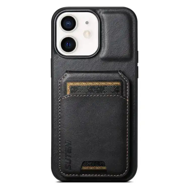 Suteni H02 Leather Wallet Stand Back Phone Case Suteni